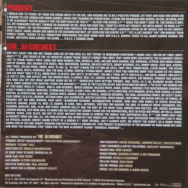 Prodigy : Return Of The Mac (CD, Album)