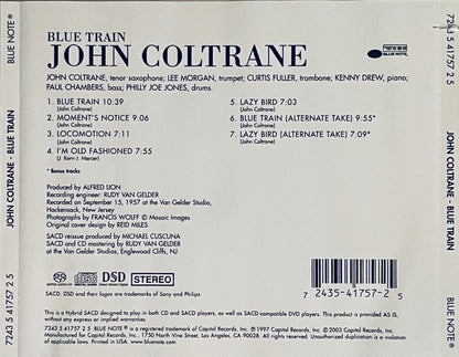 John Coltrane : Blue Train (SACD, Hybrid, Album, RE, RM)