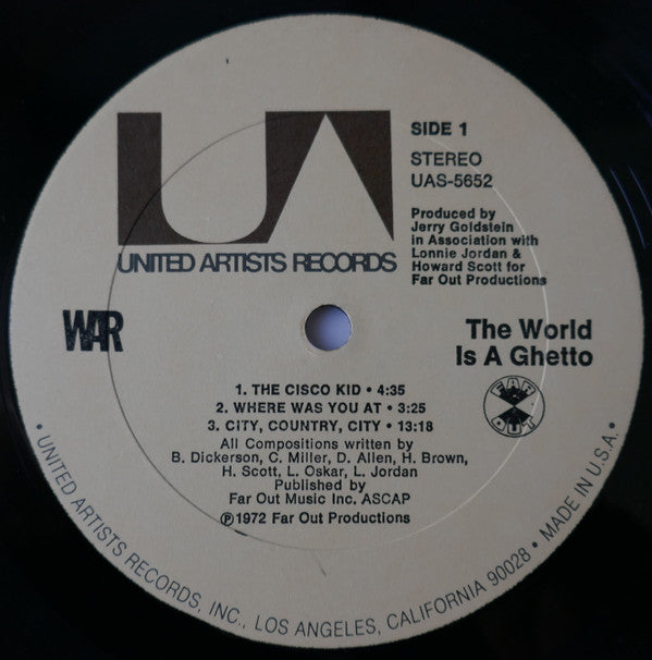 War : The World Is A Ghetto (LP, Album, All)