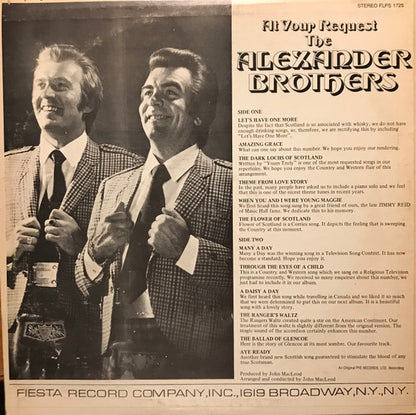 The Alexander Brothers : At Your Request The Alexander Brothers (LP)