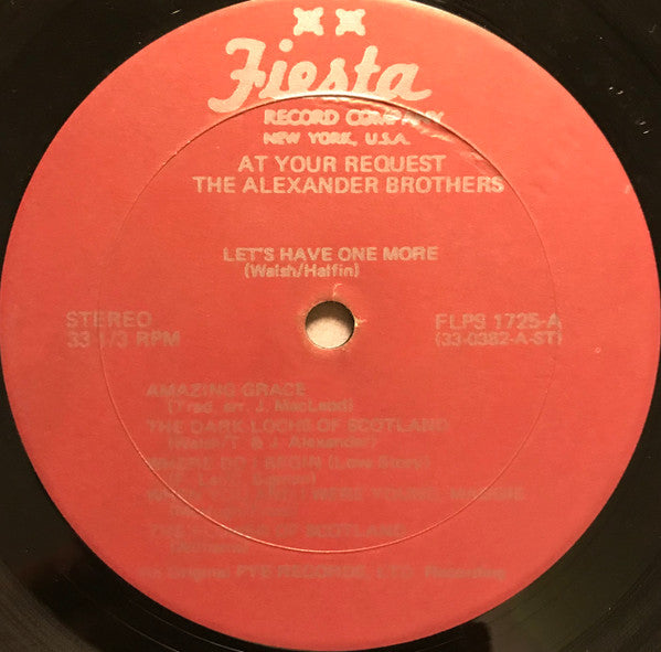 The Alexander Brothers : At Your Request The Alexander Brothers (LP)