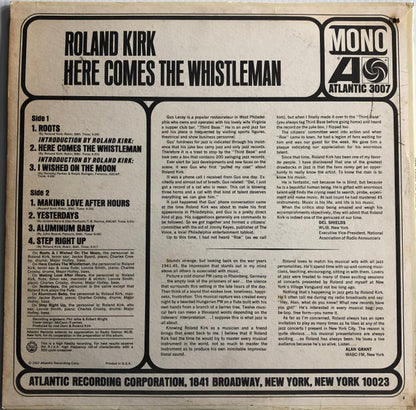 Roland Kirk : Here Comes The Whistleman (LP, Album, Mono, Ter)