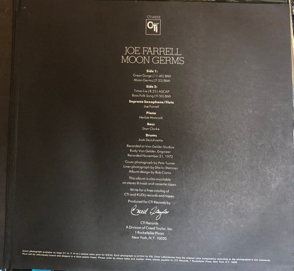 Joe Farrell : Moon Germs (LP, Album)