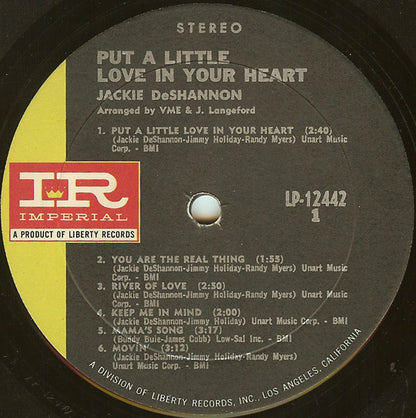 Jackie DeShannon : Put A Little Love In Your Heart (LP, Album, Res)