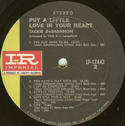 Jackie DeShannon : Put A Little Love In Your Heart (LP, Album, Res)