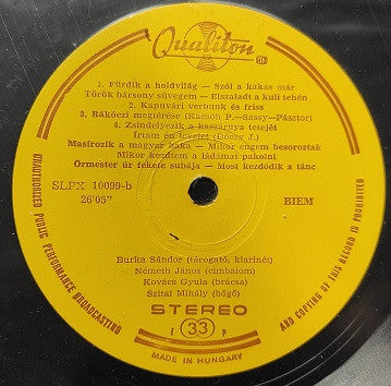 Burka S.*, Németh J.* : Történelmi Dalok Tárogatóra És Cimbalomra * Hungarian Historical Songs (LP)