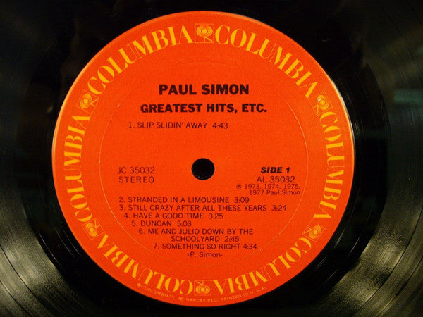 Paul Simon : Greatest Hits, Etc. (LP, Comp, Pit)