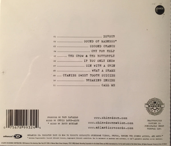 Shinedown : The Sound Of Madness (CD, Album, Enh, Son)
