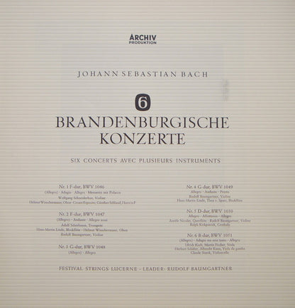 Johann Sebastian Bach : 6 Brandenburgische Konzerte = Six Concerts Avec Plusieurs Instruments = Six Brandenburg Concertos (2xLP, Album + Box)
