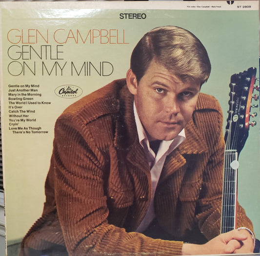 Glen Campbell : Gentle On My Mind (LP, Album, Pit)