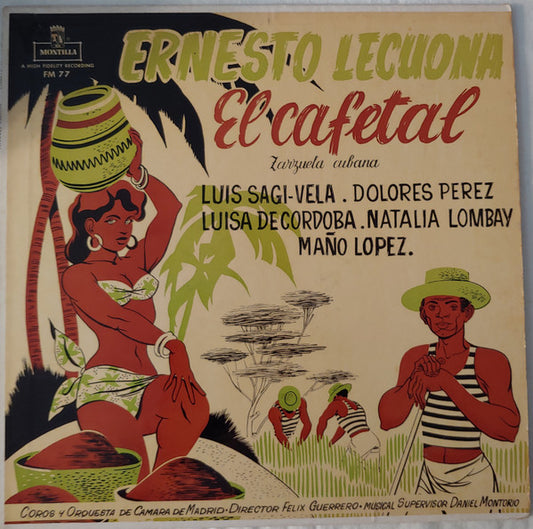Ernesto Lecuona, Gustavo Sanchez Galarraga : El Cafetal (LP, Album, Mono, Yel)