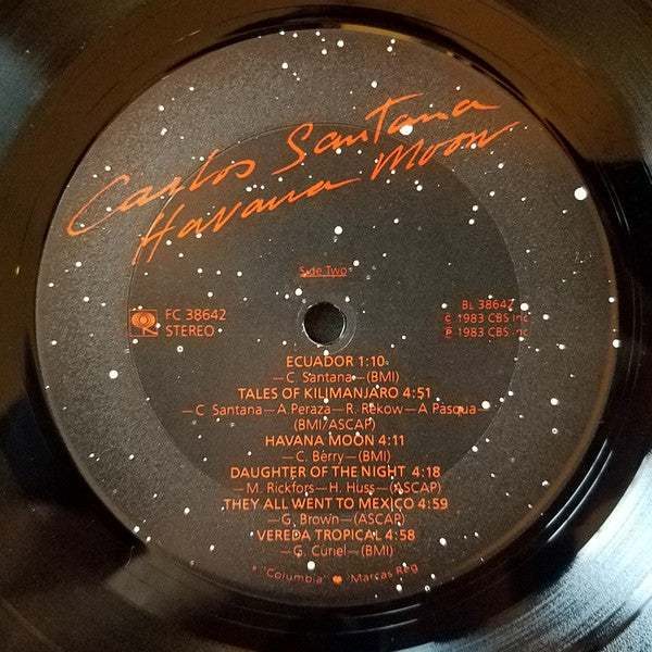 Carlos Santana : Havana Moon (LP, Album, Pit)