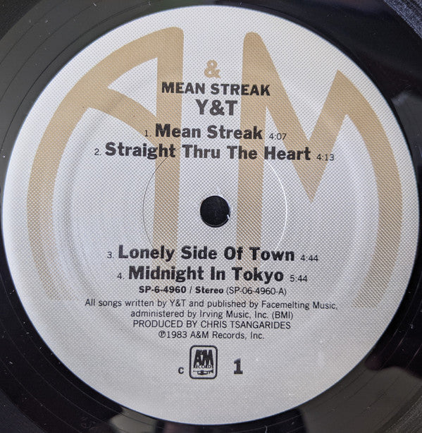 Y & T : Mean Streak (LP, Album, C-M)