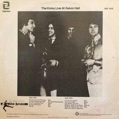 The Kinks : Live At Kelvin Hall (LP, Album, RE)