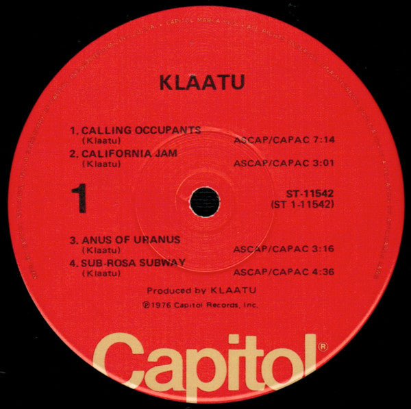 Klaatu : Klaatu (LP, Album, Win)