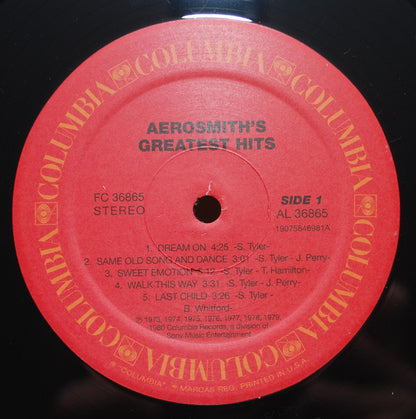 Aerosmith : Aerosmith's Greatest Hits (LP, Comp, RE)