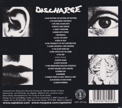 Discharge : Hear Nothing See Nothing Say Nothing (CD, RE, RM, Dig)