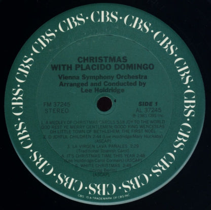 Placido Domingo : Vienna Symphony Orchestra* : Christmas With Placido Domingo (LP, Album, Car)