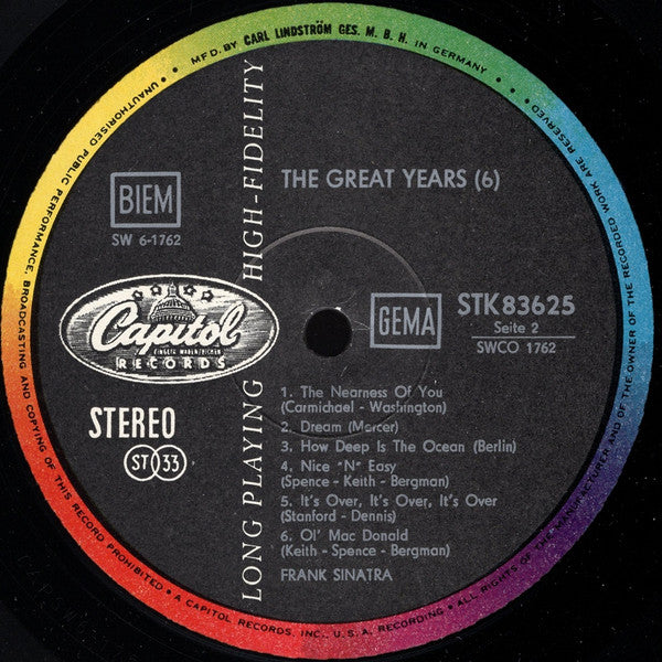 Frank Sinatra : The Great Years (3xLP, Comp, Duo)
