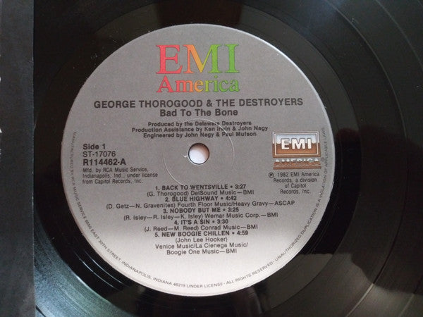 George Thorogood & The Destroyers : Bad To The Bone (LP, Album, Club, RCA)