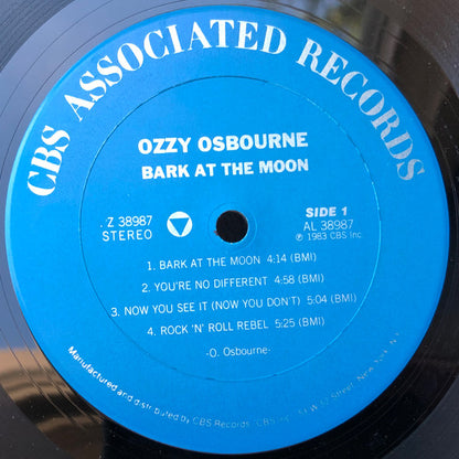 Ozzy Osbourne : Bark At The Moon (LP, Album, Car)