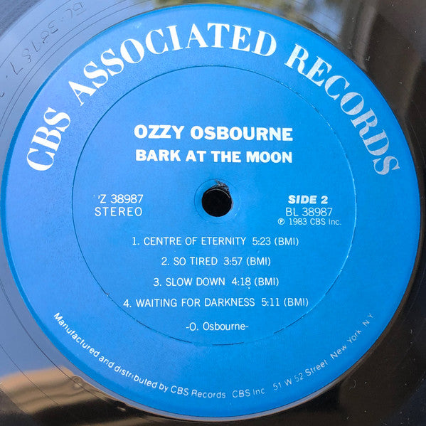 Ozzy Osbourne : Bark At The Moon (LP, Album, Car)