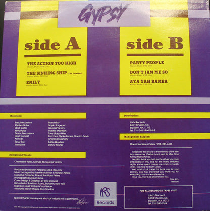 Gypsy : The Action Too High (LP, Album, Yel)