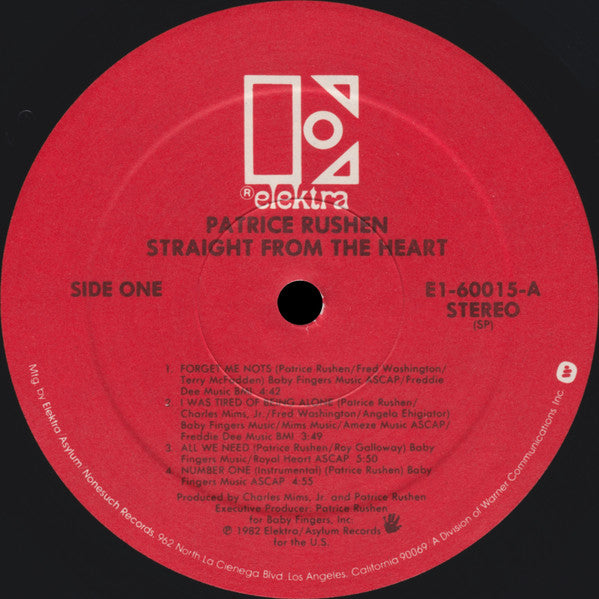 Patrice Rushen : Straight From The Heart (LP, Album, SP )