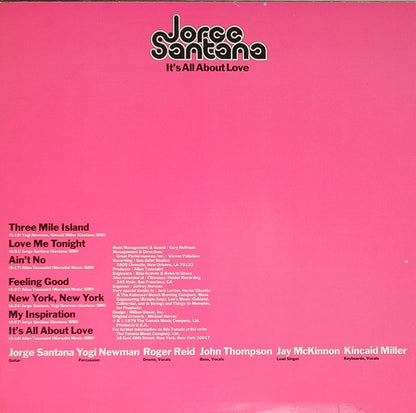 Jorge Santana : It's All About Love (LP, Album)