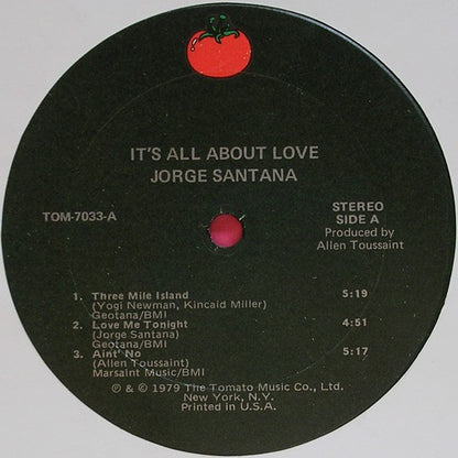 Jorge Santana : It's All About Love (LP, Album)
