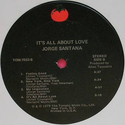 Jorge Santana : It's All About Love (LP, Album)