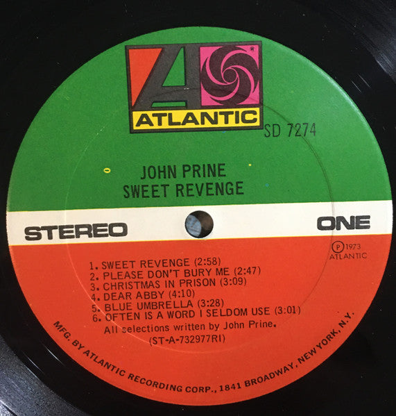 John Prine : Sweet Revenge (LP, Album, RI )