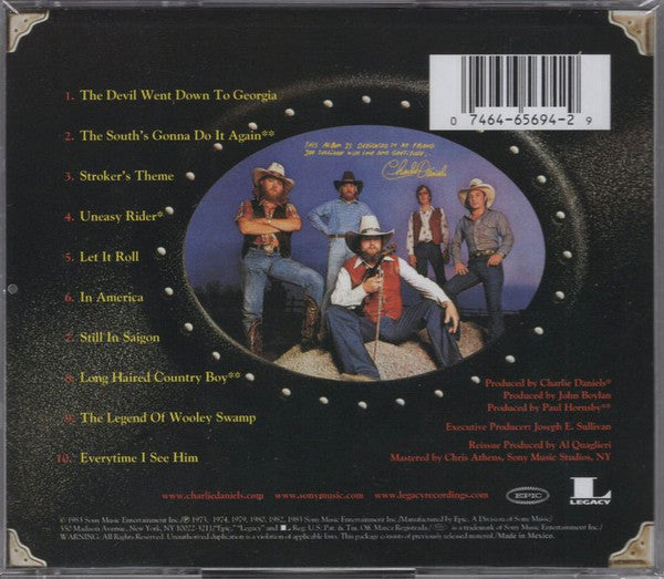 The Charlie Daniels Band : A Decade Of Hits (CD, Comp, RM, RP)