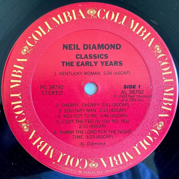 Neil Diamond : Classics The Early Years (LP, Comp, Pit)