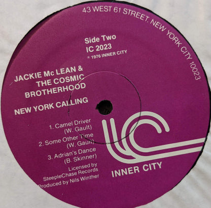 Jackie McLean & The Cosmic Brotherhood : New York Calling (LP, Album, RE)
