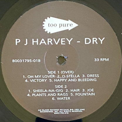 PJ Harvey : Dry (LP, Album, RE, RM)