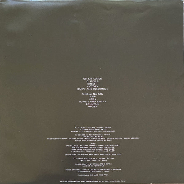 PJ Harvey : Dry (LP, Album, RE, RM)