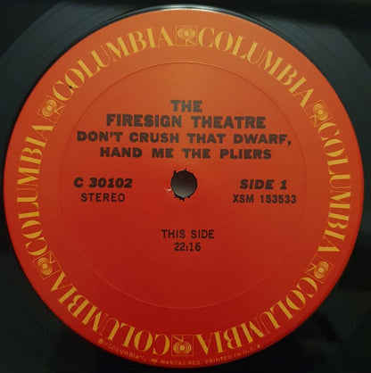 The Firesign Theatre : Don't Crush That Dwarf, Hand Me The Pliers (LP, Album)