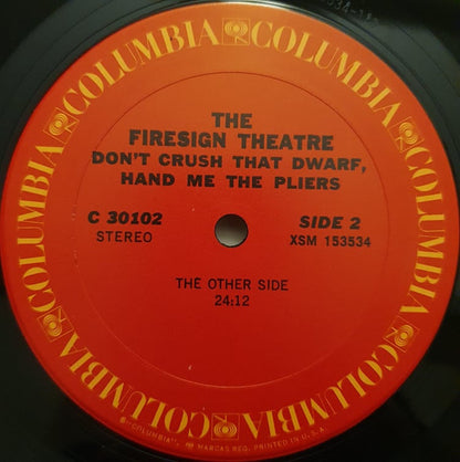 The Firesign Theatre : Don't Crush That Dwarf, Hand Me The Pliers (LP, Album)