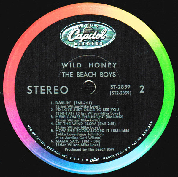 The Beach Boys : Wild Honey (LP, Album, Scr)