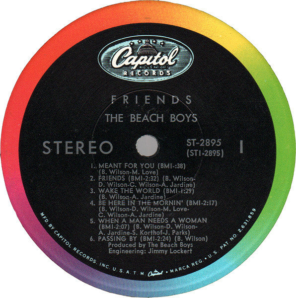 The Beach Boys : Friends (LP, Album, Scr)