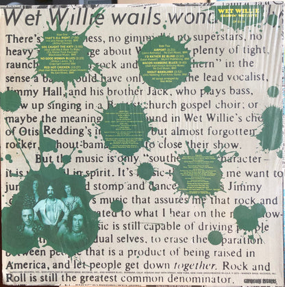 Wet Willie : Drippin' Wet Live (LP, Album)