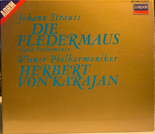 Johann Strauss* - Wiener Philharmoniker, Herbert von Karajan : Die Fledermaus (Gala Performance) (2xCD, Album, RE, RM + Box)