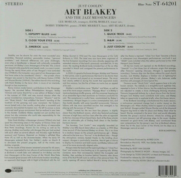 Art Blakey & The Jazz Messengers : Just Coolin' (LP, Album)