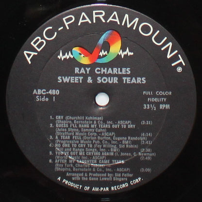 Ray Charles : Sweet & Sour Tears (LP, Album, Mono)
