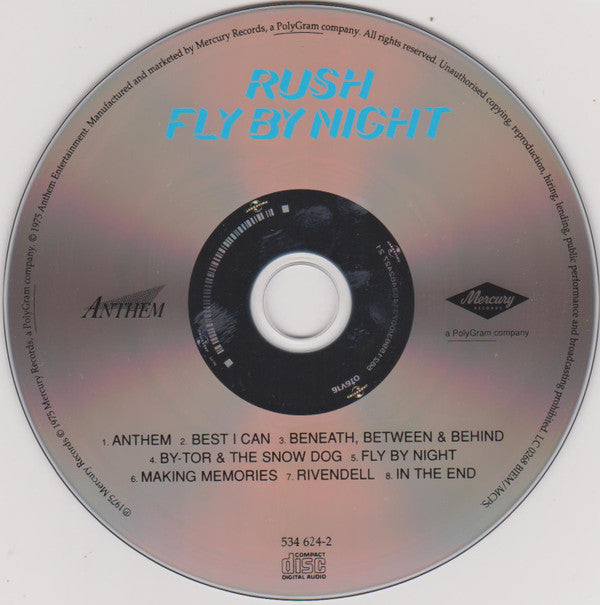 Rush : Fly By Night (CD, Album, RE, RM, RP, Arv)