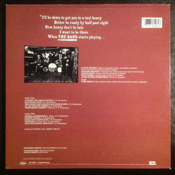 The Band : The Band (LP, Album, RE)