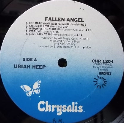 Uriah Heep : Fallen Angel (LP, Album, Pit)