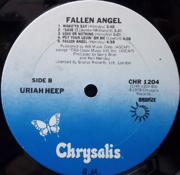 Uriah Heep : Fallen Angel (LP, Album, Pit)