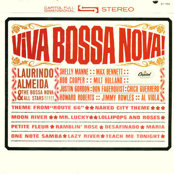 Laurindo Almeida & The Bossa Nova All Stars : Viva Bossa Nova! (LP, Album, Los)